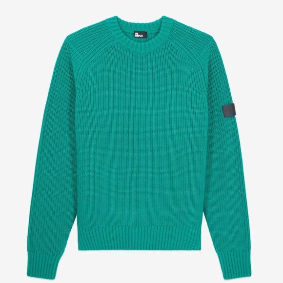 $395 The Kooples Green crew neck knit Sweater NWT - Picture 2 of 13